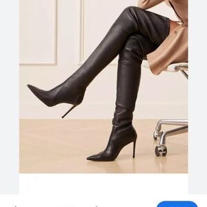 Elegant Black Over-the-Knee Stiletto Boots